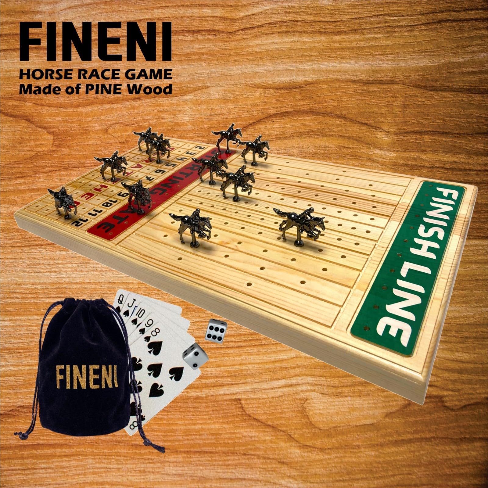 FINENI 11-piece metal horses set brings detailed figures to life.