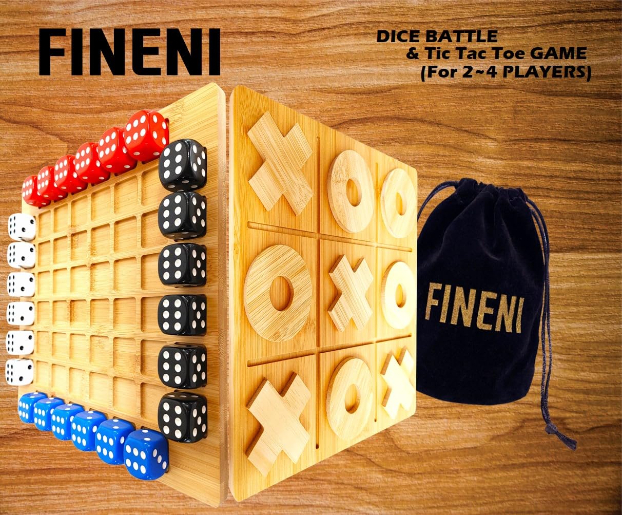FINENI colorful dice set enabling clear, quick moves during play.