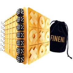 FINENI Dice Battle board front view with colorful dice for quick two-player matches