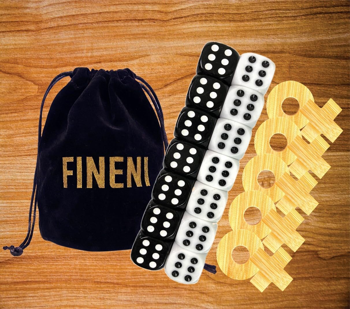 FINENI Dice Battle coffee-table setup enhances room decor and entertainment.