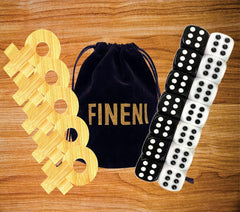 FINENI Dice and pieces on display as a stylish centerpiece