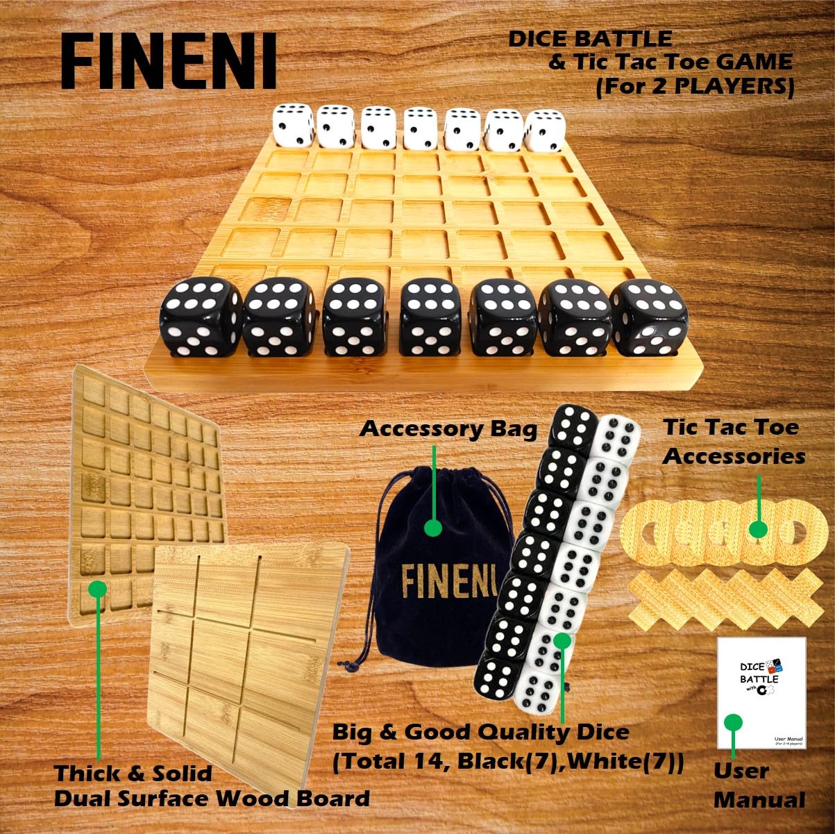 FINENI Dual Sides on coffee table invites relaxed family game nights