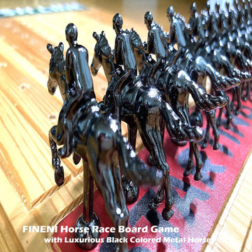 FINENI durable black metal horses offer collectible quality and smooth movement.