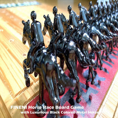 FINENI durable black metal horses offer collectible quality and smooth movement.