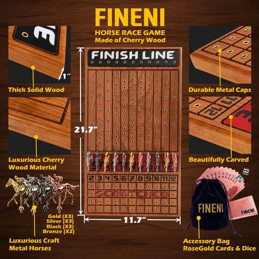 FINENI gold horses add a premium feel to match play.