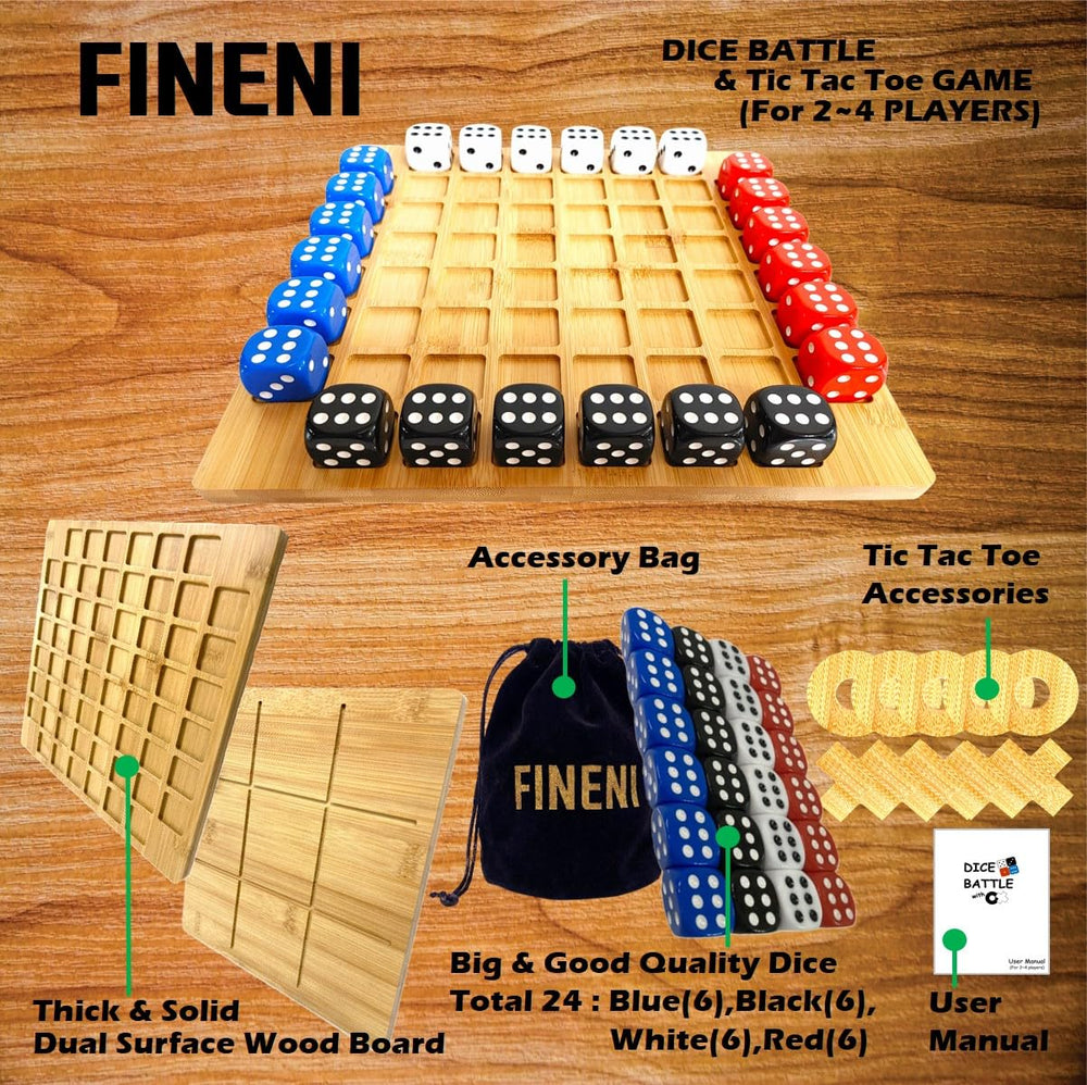 FINENI wooden game pieces add durability and style.