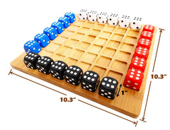 FINENI Dice Battle in action, two to four players strategize to outpace opponents.