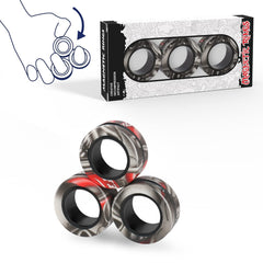 Finger Rock 3PCS magnetic rings set shown for focus and calm