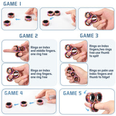 Finger Rock pocket-size ring fits in your pocket for on-the-go fidgeting anywhere.