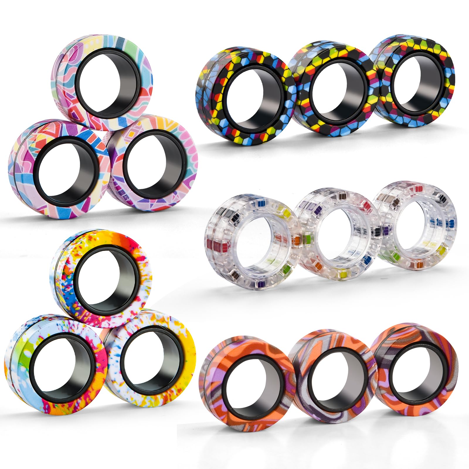 Finger Rock on-the-go magnetic fidget rings in pocket-ready design.