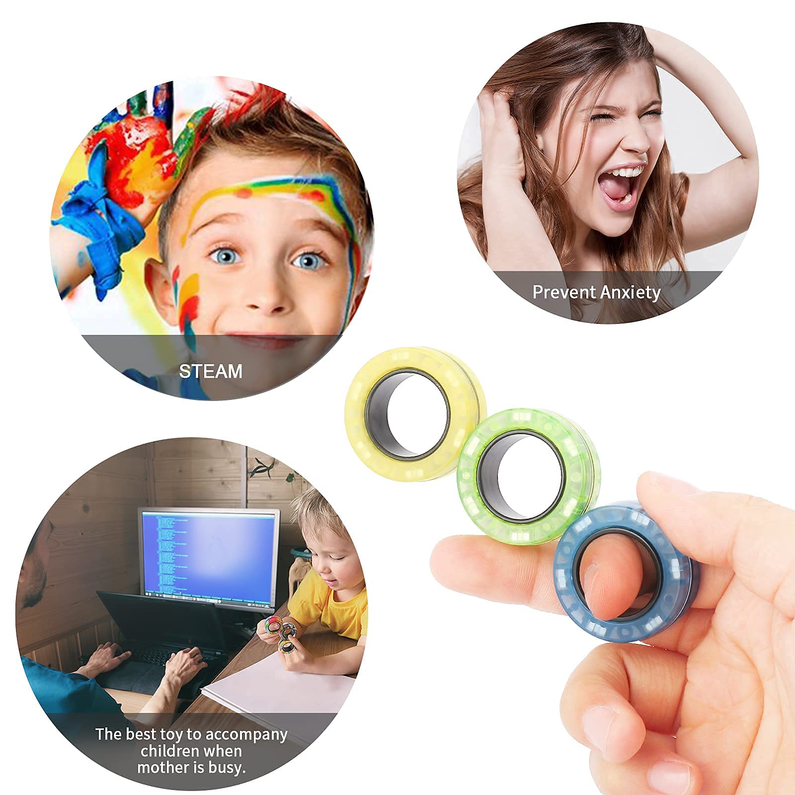 Finger Rock pocket-size travel fidget rings enable discreet stress relief on the go