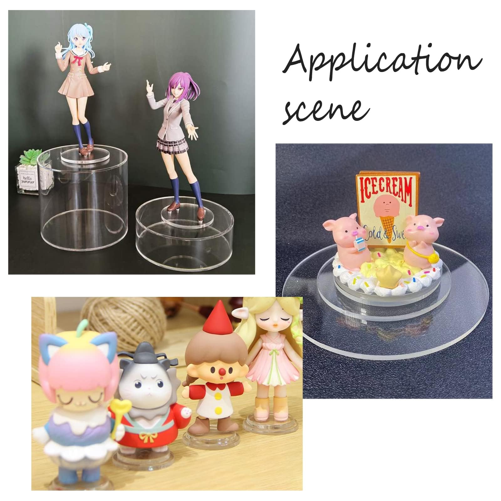 FINGERINSPIRE round base supports miniature figures on display