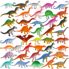 FINGOOO 39-piece dinosaur figures for imaginative play and party décor.