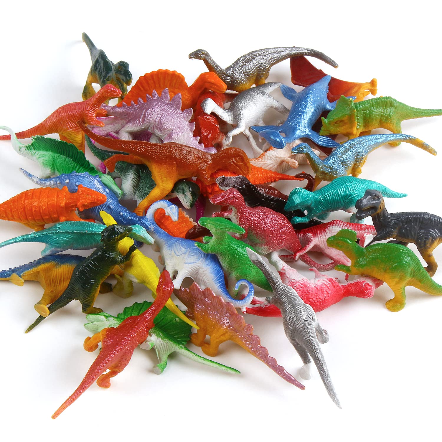 FINGOOO dinosaur figures sized 2-3 inches for pretend play