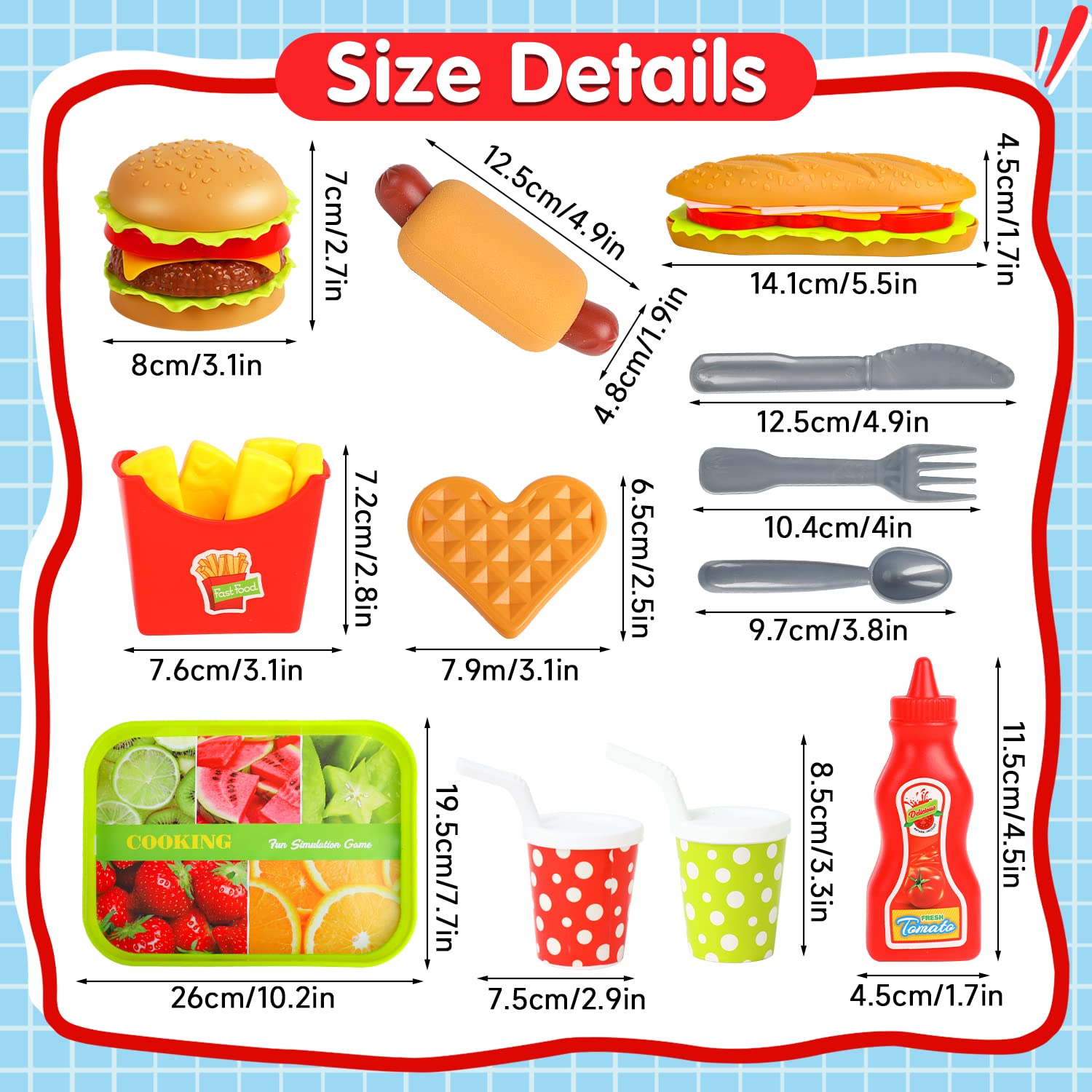 FINGOOO Pretend Play Set Pizza image with sliced pieces for creative pretend dining.