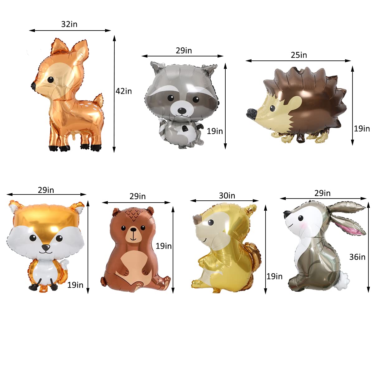 Finypa forest animal balloon hedgehog ideal indoor party decoration