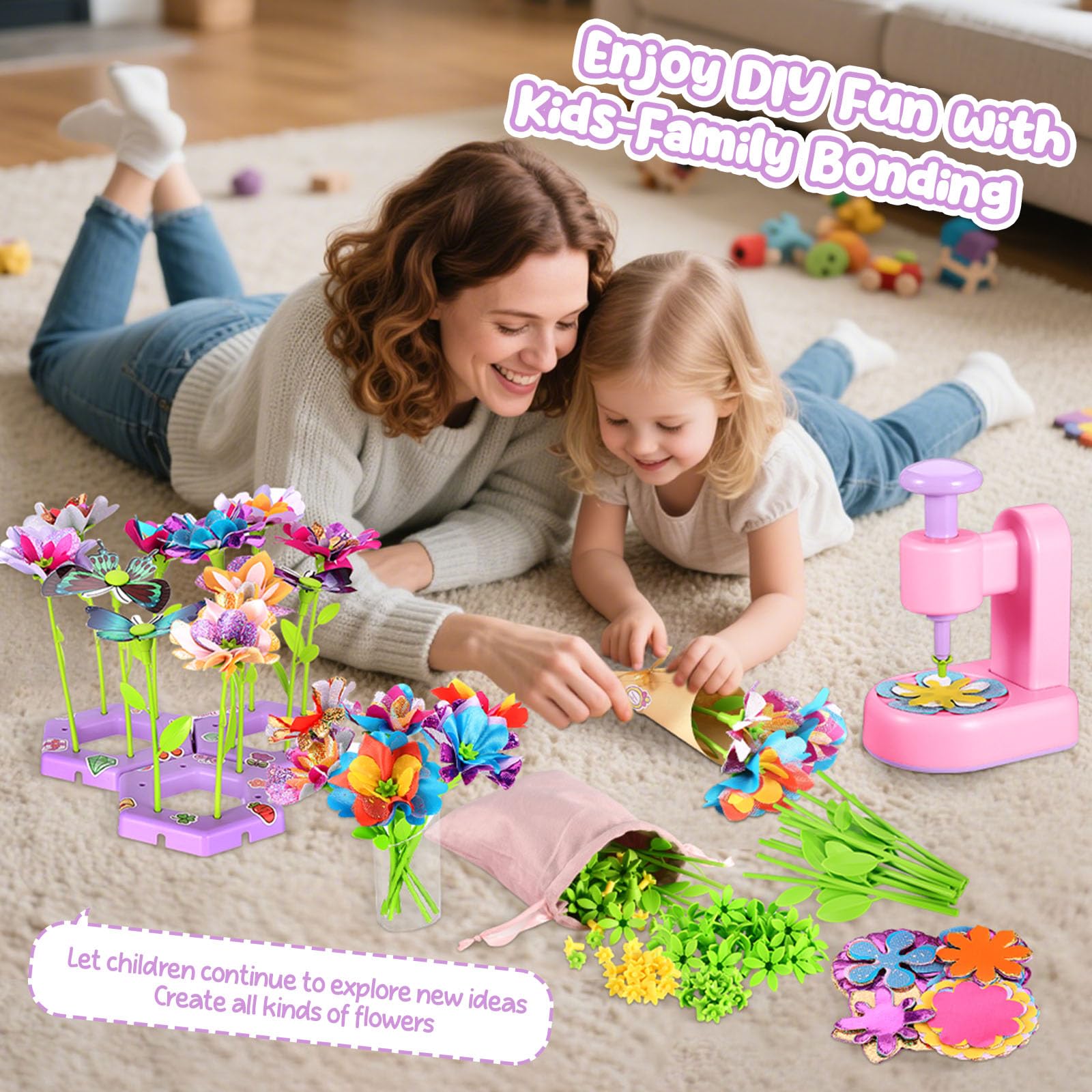 Fippy flower stems and bases enable sturdy, creative bouquets