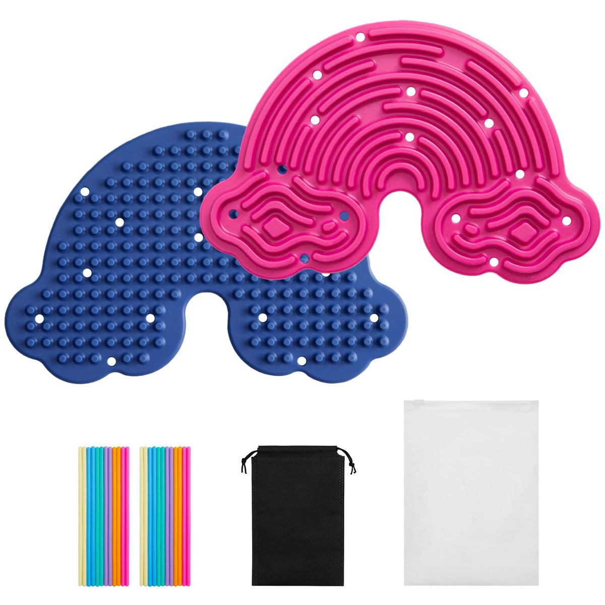 Fire Frog dual-sided sensory board with rainbow textures for calm focus.