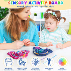 Fire Frog silicone lacing cords in 24 colors for tactile play and fine motor skills.