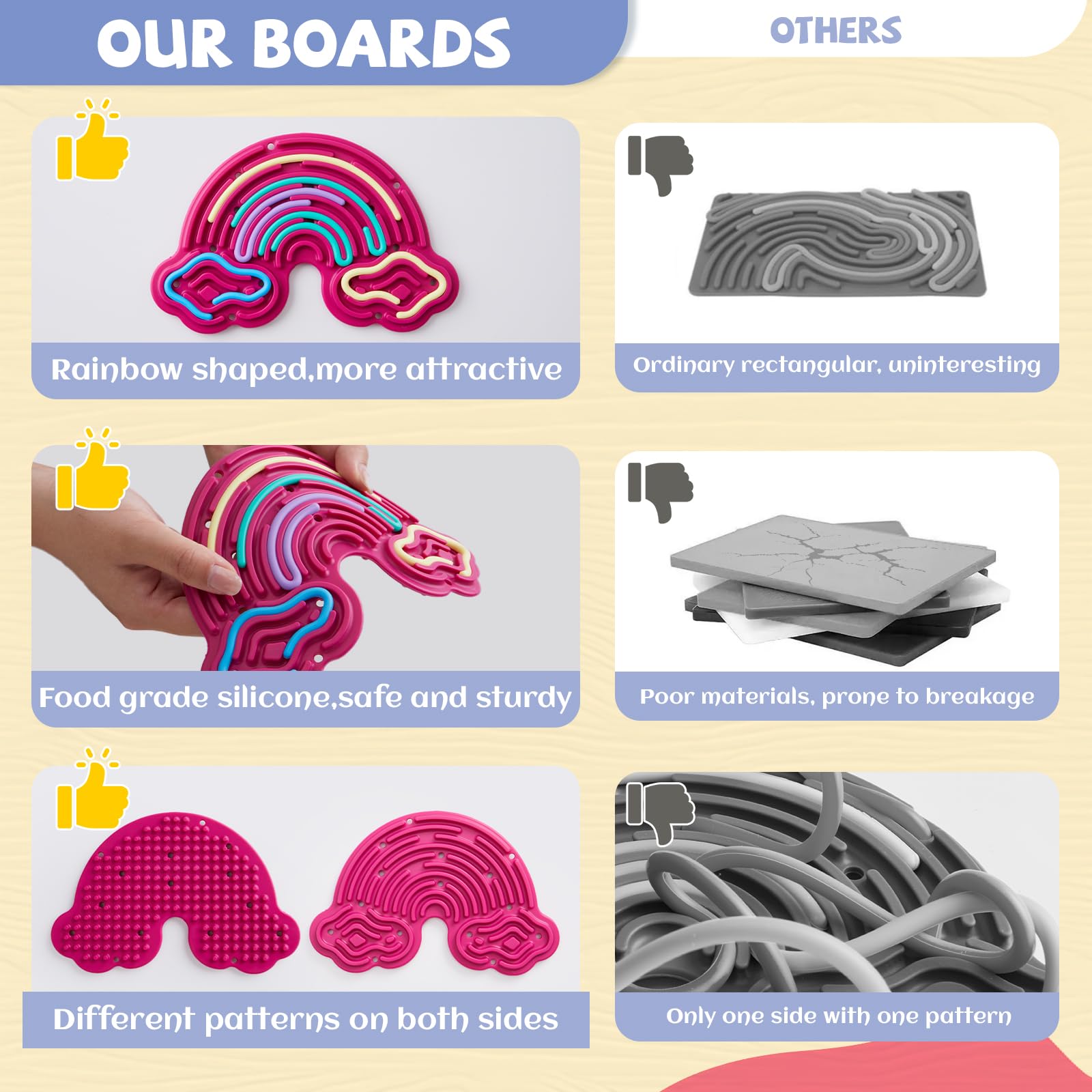 Fire Frog silicone textures with raised patterns invite mindful, hands-on exploration.
