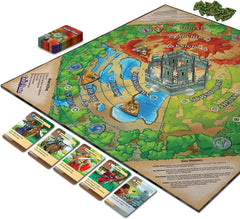 Castle Panic 2nd Edition Overlord mode image features one player guiding monsters.