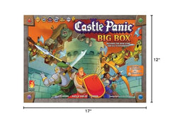 Fireside Games Castle Panic big box promos layout highlighting bonus items and replay value.