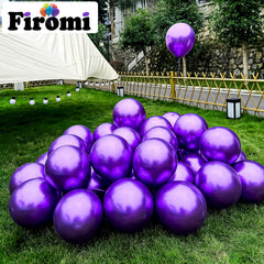 Firomi chrome purple latex balloons used in arches and garlands closeup