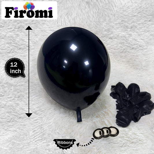 Firomi arch garland setup with black balloons for elegant focal points