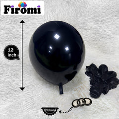 Firomi arch garland setup with black balloons for elegant focal points