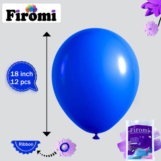 Firomi royal blue balloon arch creates a bold centerpiece for birthdays and celebrations.