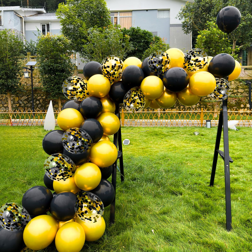 Firomi balloon arch setup using 12-inch balloons for event decor.