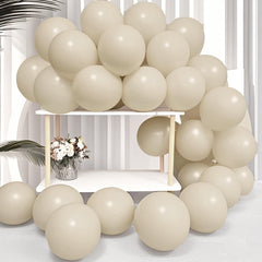 Firomi beige balloons, 12-inch, 100-pack for arches and garlands