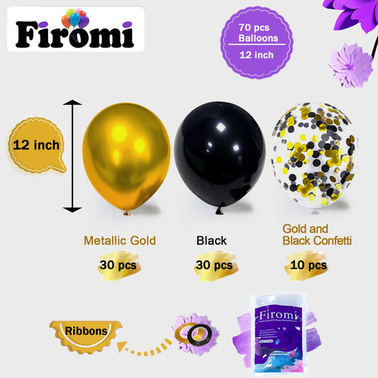 Firomi confetti balloons with gold confetti for festive shine.