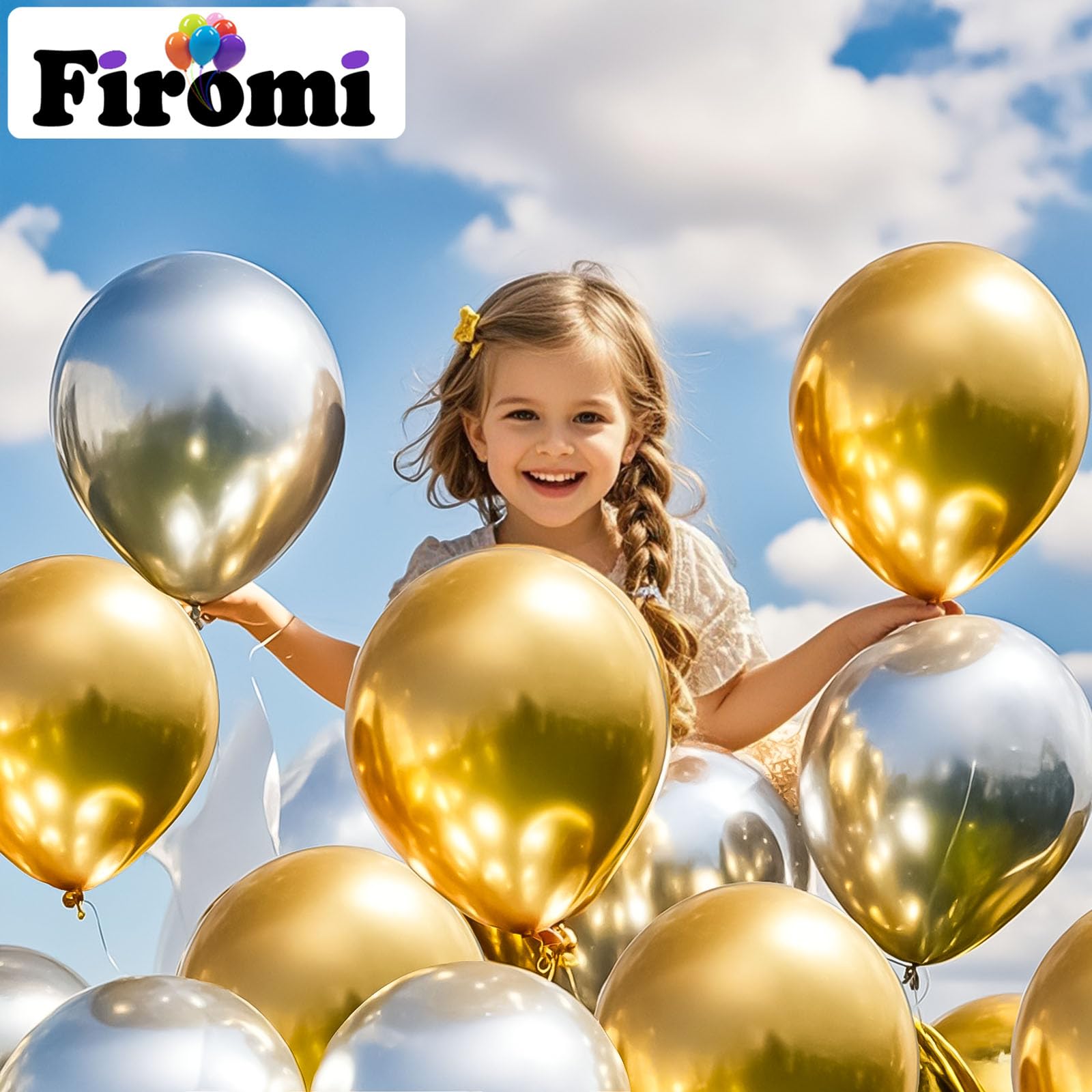 Firomi ribbons included for easy decorating with 12-inch balloons