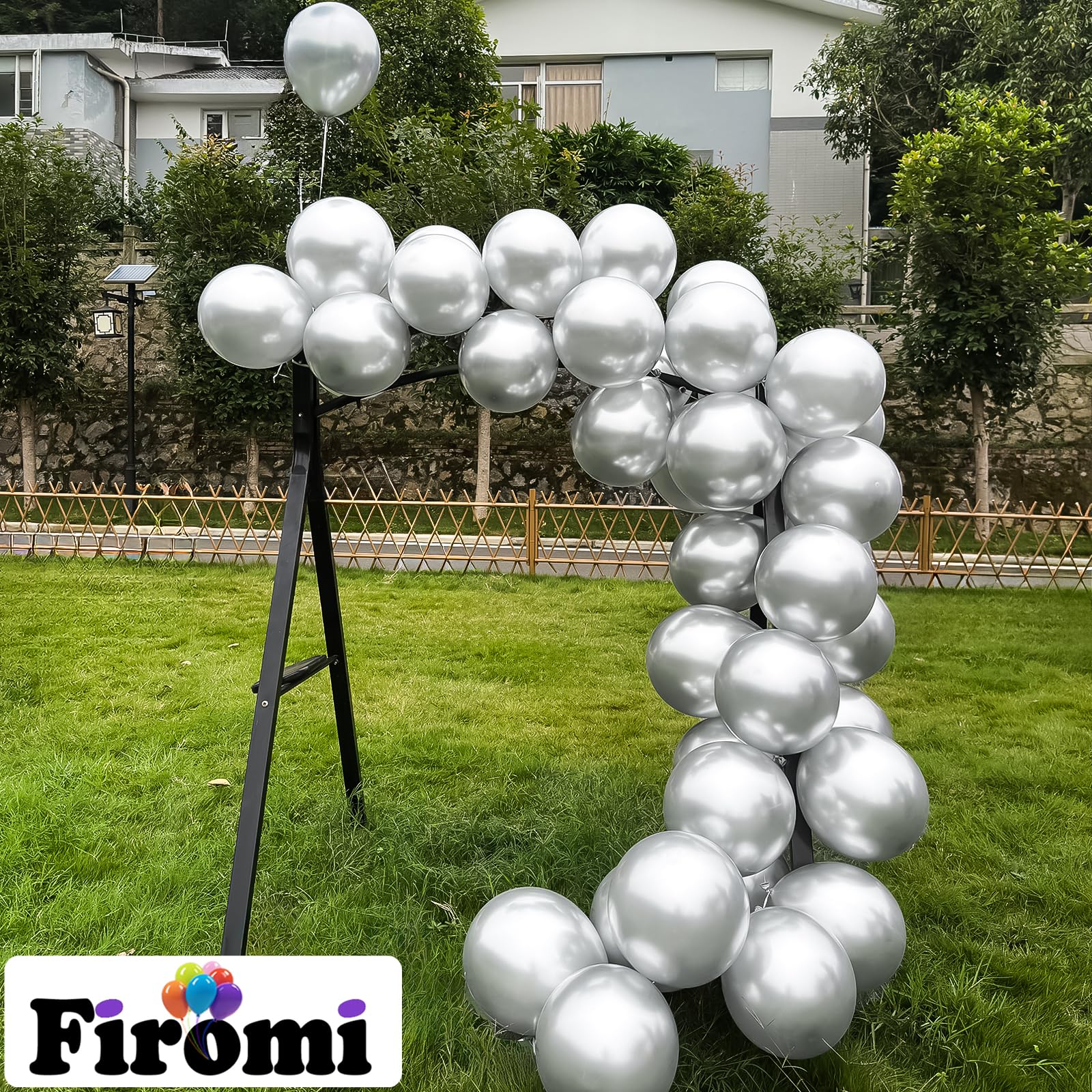 Firomi latex balloons inflated to 12 inches for decor setups.