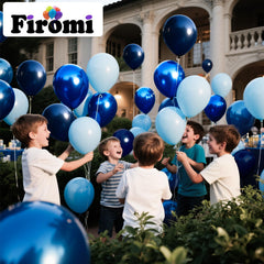 Firomi macaroon blue balloons suitable for soft color schemes at celebrations.