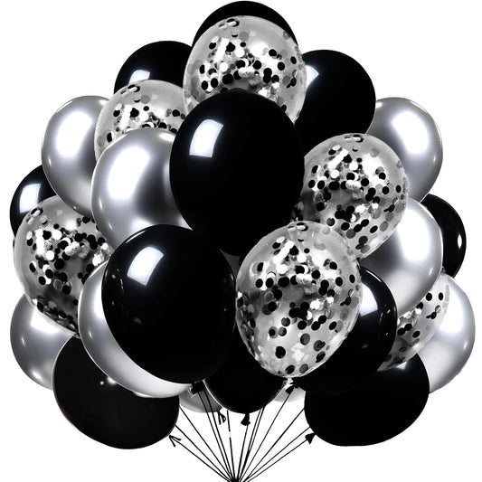 Firomi metallic chrome silver balloon, 12 inch, ideal for elegant party backdrops.