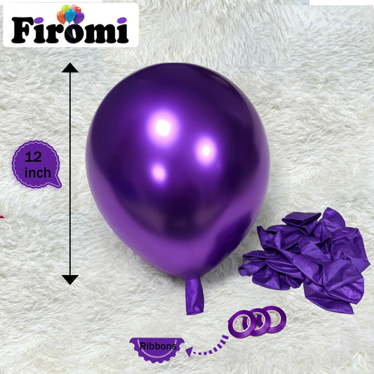 Firomi purple balloons with ribbons for easy garland setups and decor