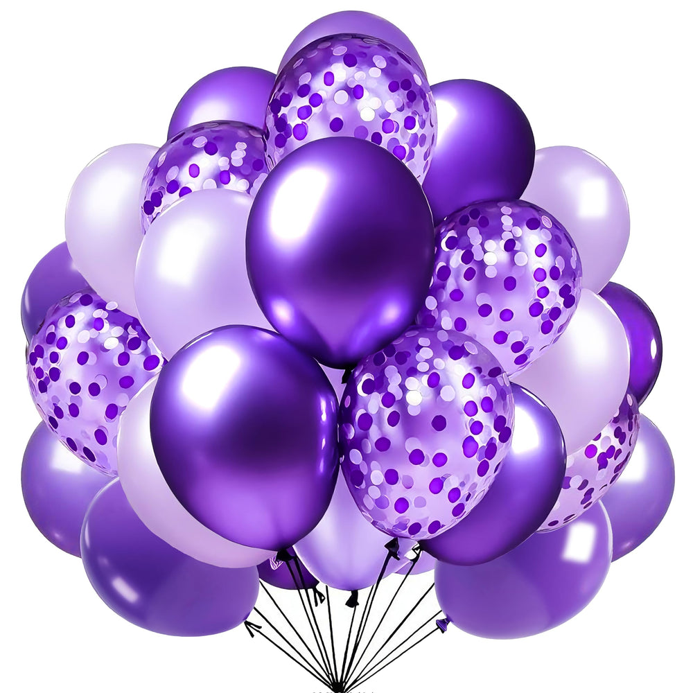 Firomi metallic purple balloon in chrome purple for bold party arches