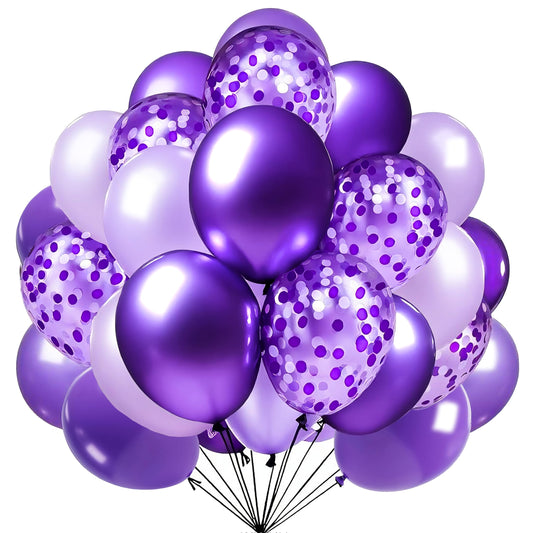 Firomi metallic purple balloon in chrome purple for bold party arches