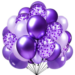 Firomi metallic purple balloon in chrome purple for bold party arches