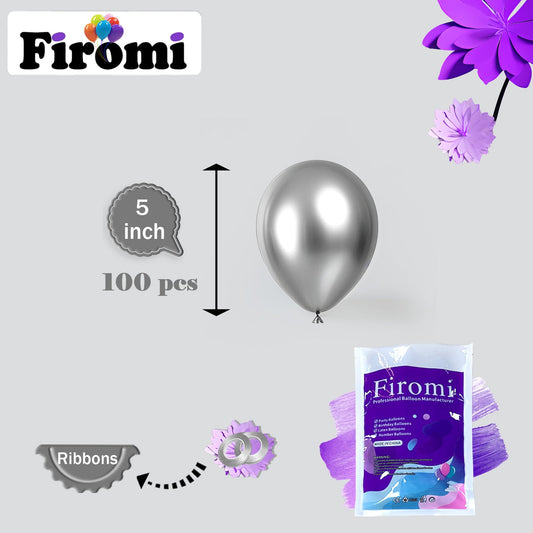 Close-up of Firomi thickened latex shows chrome silver shine and durability.