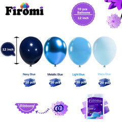 Firomi navy blue balloons for elegant, durable indoor or outdoor decorations.