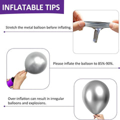 Firomi packaging shows 100 balloons and two ribbons for easy decorating.