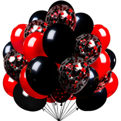 Firomi red and black 12-inch latex balloons for bold party arches and garlands