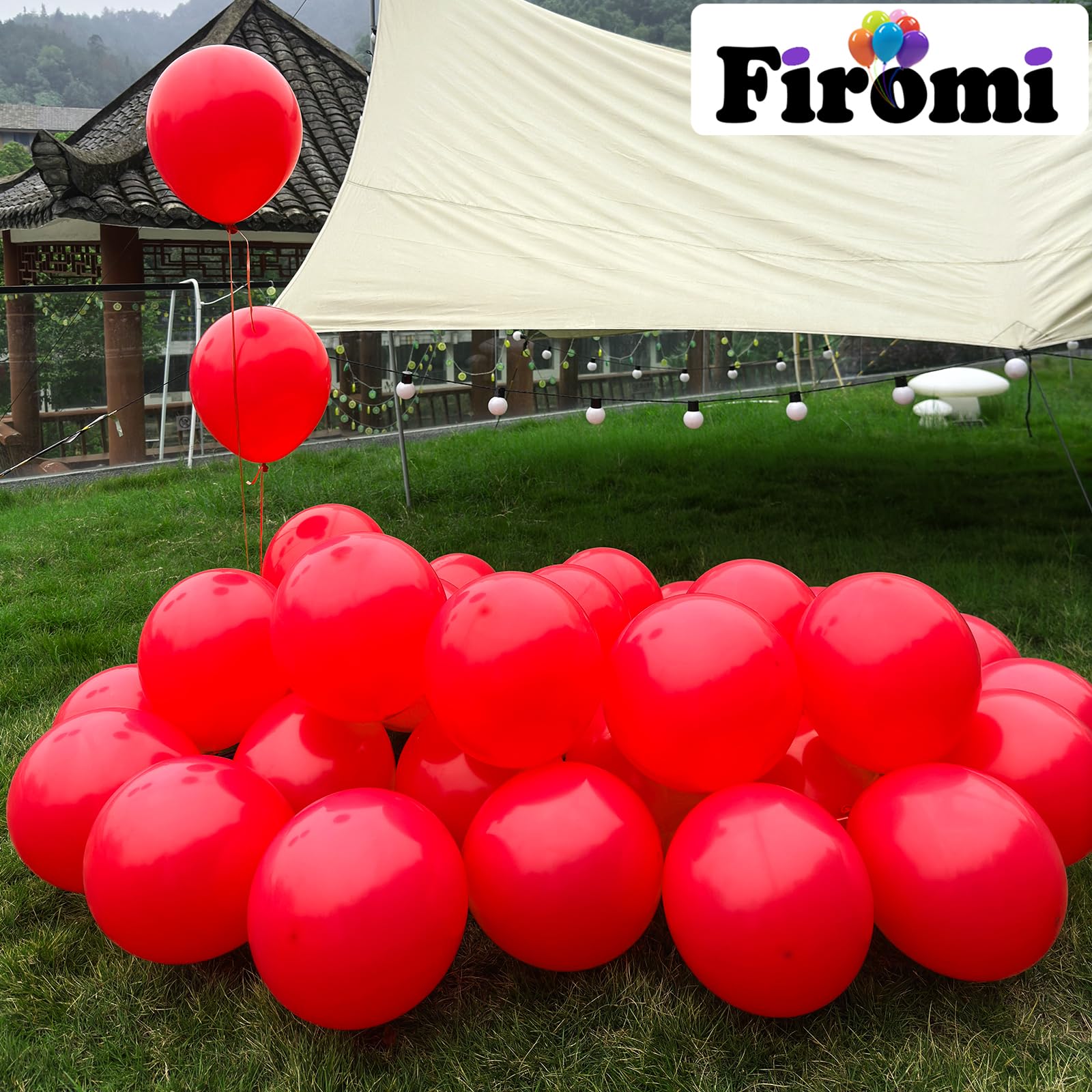Firomi thickened latex red balloons offer reliable inflation for long-lasting displays.