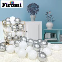 Firomi 5-inch balloons arranged in an arch for a birthday party.