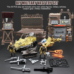 Fisca military truck toy for convoy-style pretend missions.