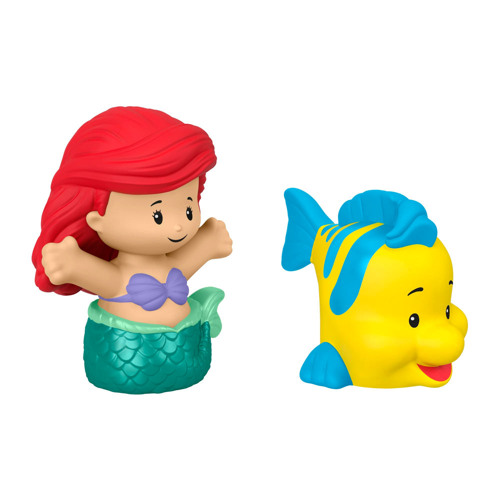 Recreate favorite movie moments with Ariel and Flounder play figures.
