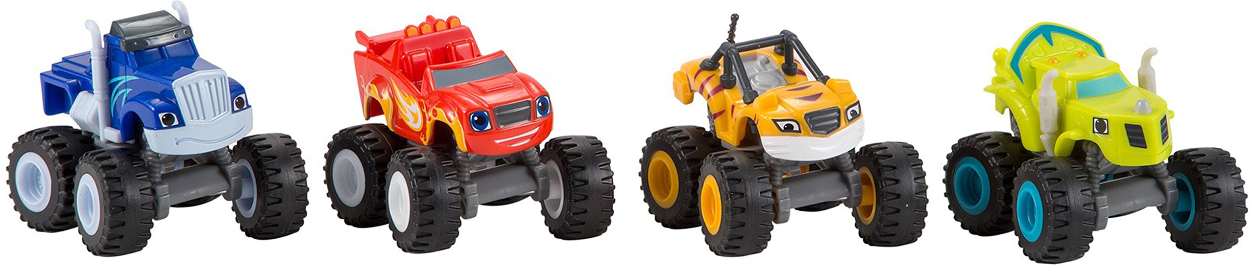 Fisher-Price Blaze Crusher truck with durable wheels for smooth race time play